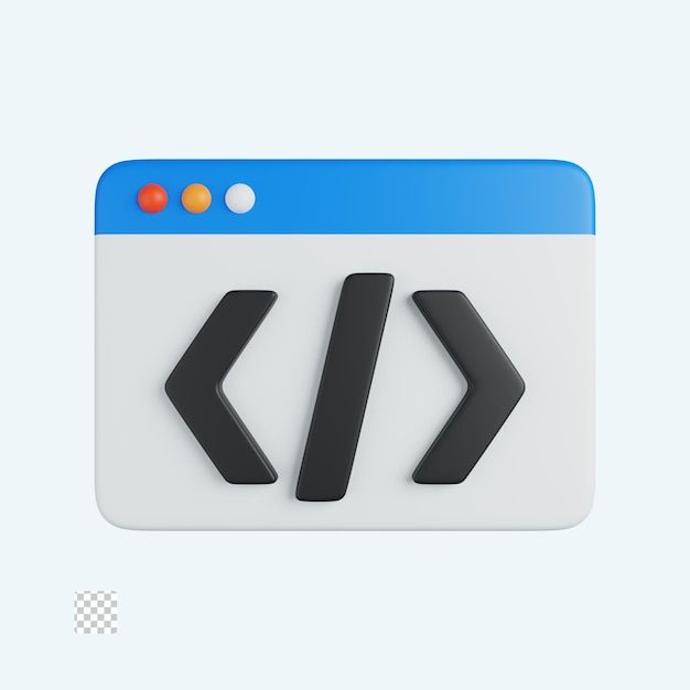 Coding folder 3d icon _ Premium PSD